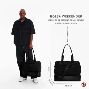 Bolsa de Viagem 49L, Compartimento para Notebook e Correia para Chaves Weekender™ - uniescolhas