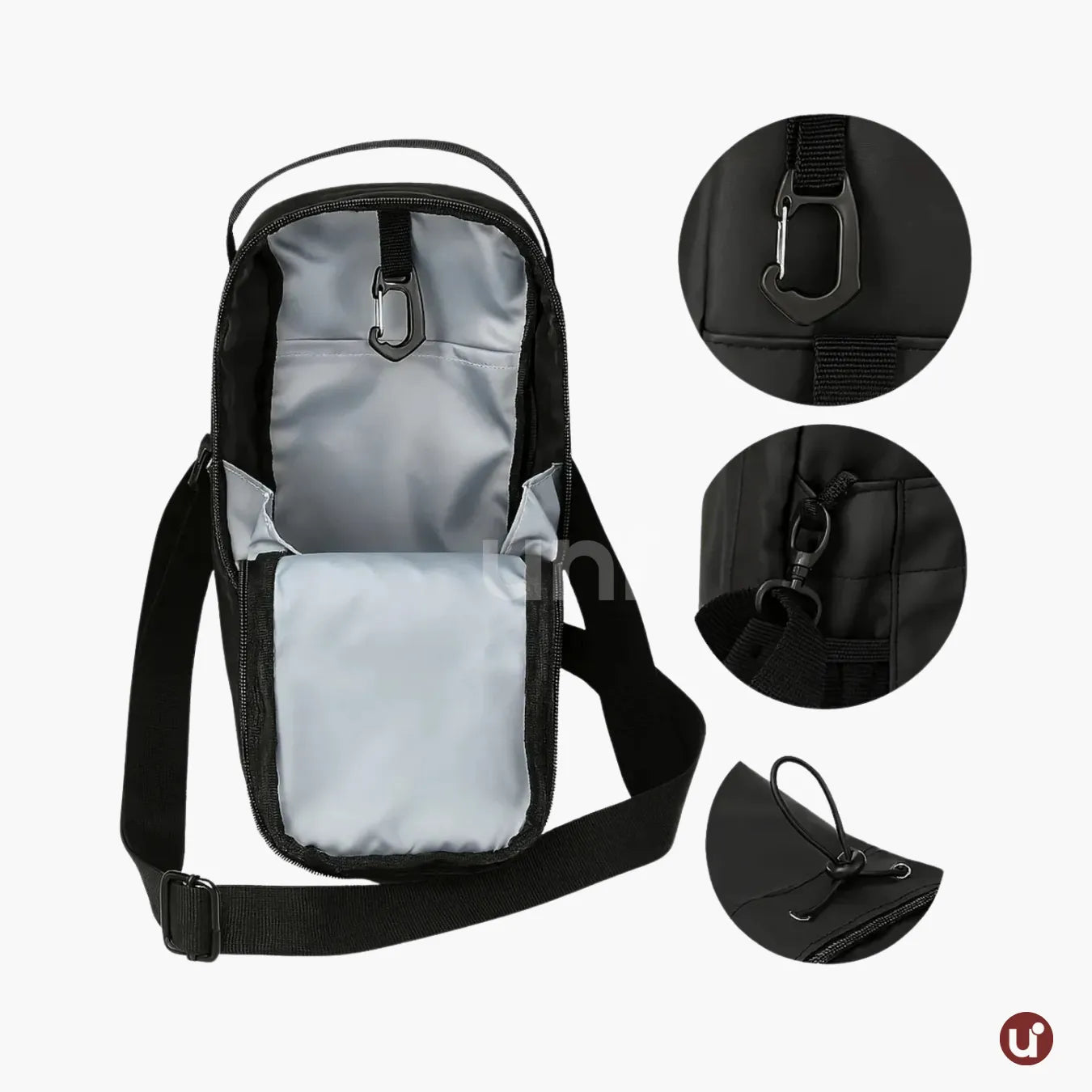 Bolsa Transversal Magnética Porta Celular e Garrafa - Térmica