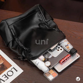 Mochila Feminina Antifurto Shiny Diary 2026 Couro Premium Impermeável 3 em 1