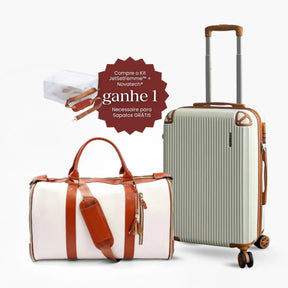 Kit de Viagem Dobrável JetSetFemme™ + Mala Novatech® 8kg–15kg — Leve e Organizada