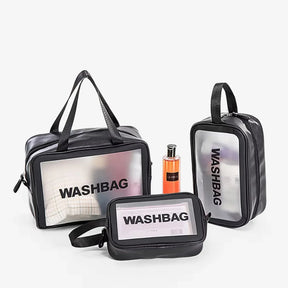 Kit 3 Bolsas Transparentes WashBags™ - uniescolhas