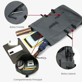 Mochila Executiva Feminina para Notebook 27L Impermeável com USB - Beckley™