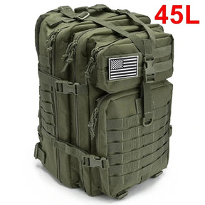 Mochila Tática Militar 45L, Sistema Modular MOLLE Tactical Titan™