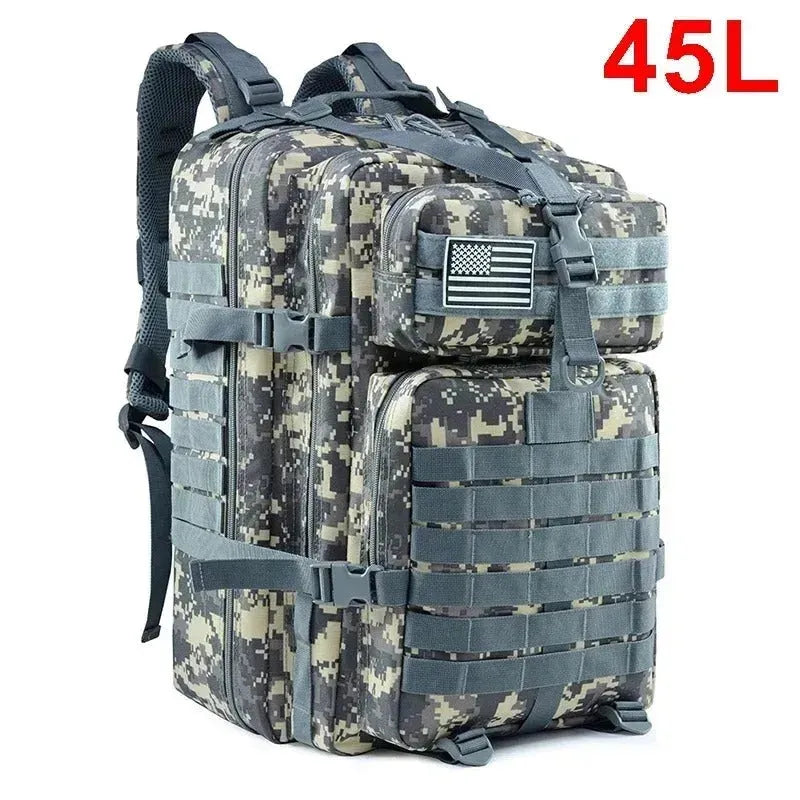 Mochila Tática Militar 45L, Sistema Modular MOLLE Tactical Titan™