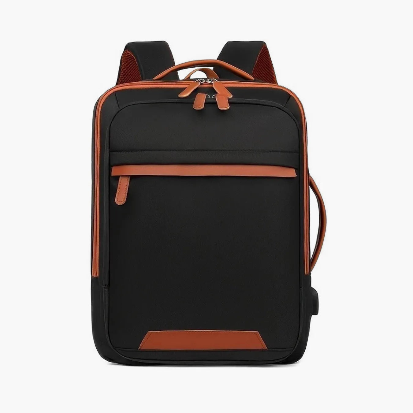 Mochila Preta Feminina Impermeável Para Notebook Com USB Siena