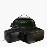 Kit Preto Luxbag™ Trio de Nécessaires Premium – Organização & Estilo para Viagem