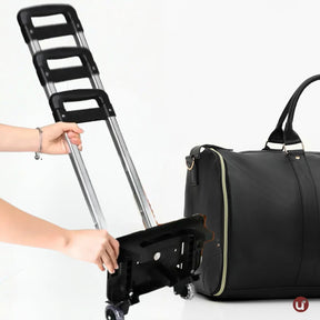 Mala de Mão Preta Espaçosa Dobrável 60L Roller JetSetFemme™