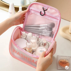 Necessaire de Viagem com Gancho Transparente WashBag Premium