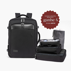 Mochila Preta 40L 4 em 1 + 3 Necessaires GRÁTIS! NovaTech™