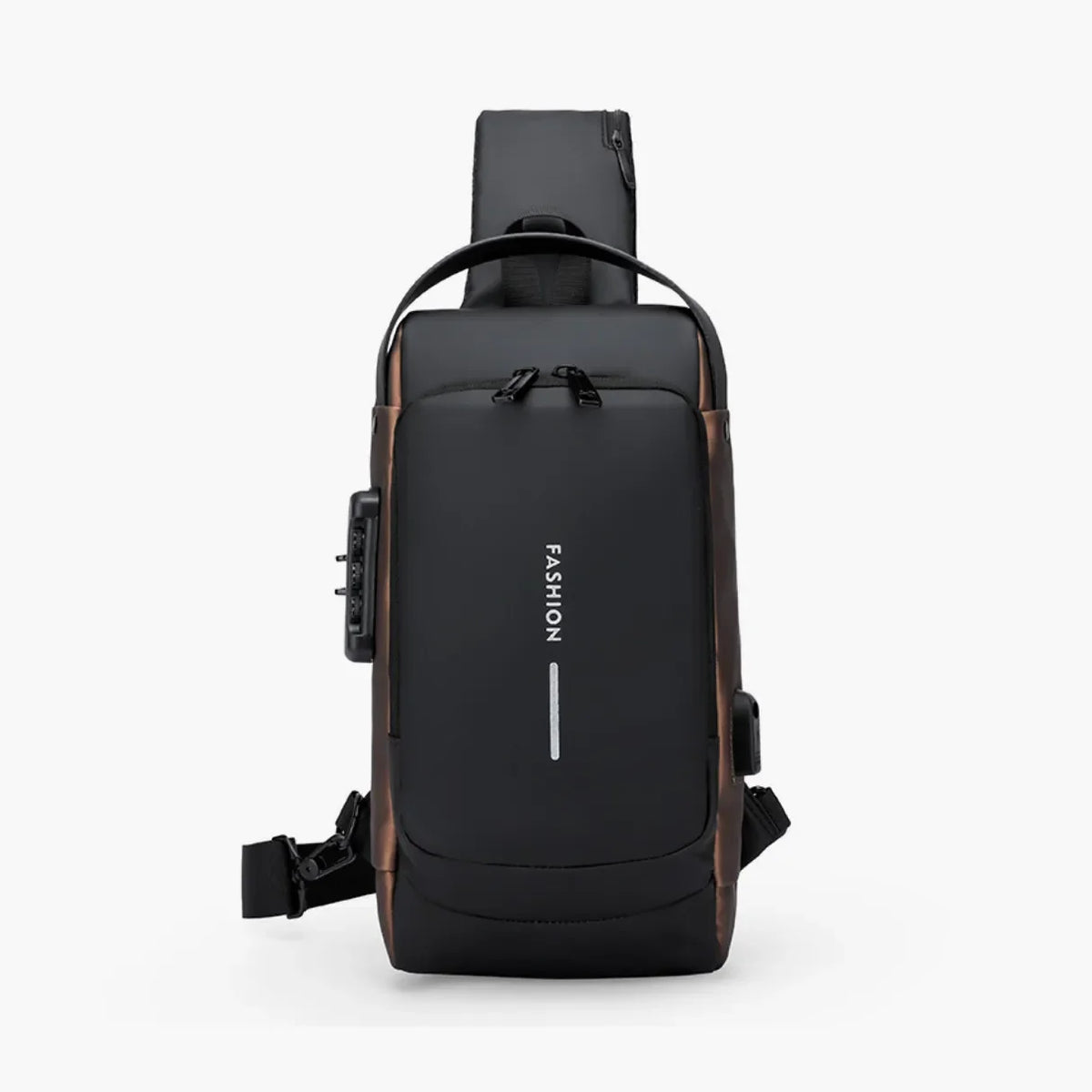 Bolsa Transversal Antifurto com USB e Bolso Oculto Impermeável SecureCarry™