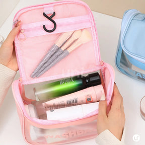 Necessaire de Viagem com Gancho Transparente WashBag Premium