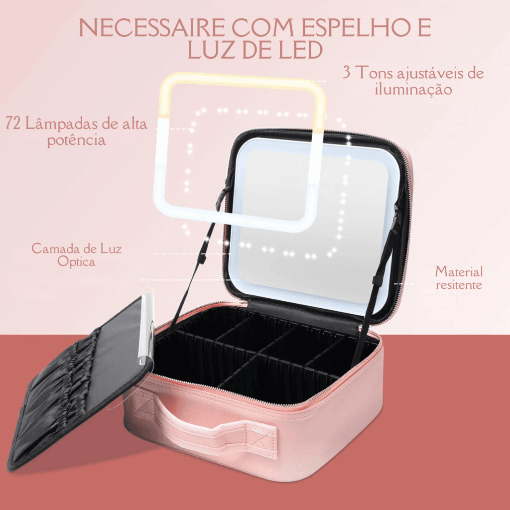 Necessaire de Couro - LedBag® - uniescolhas