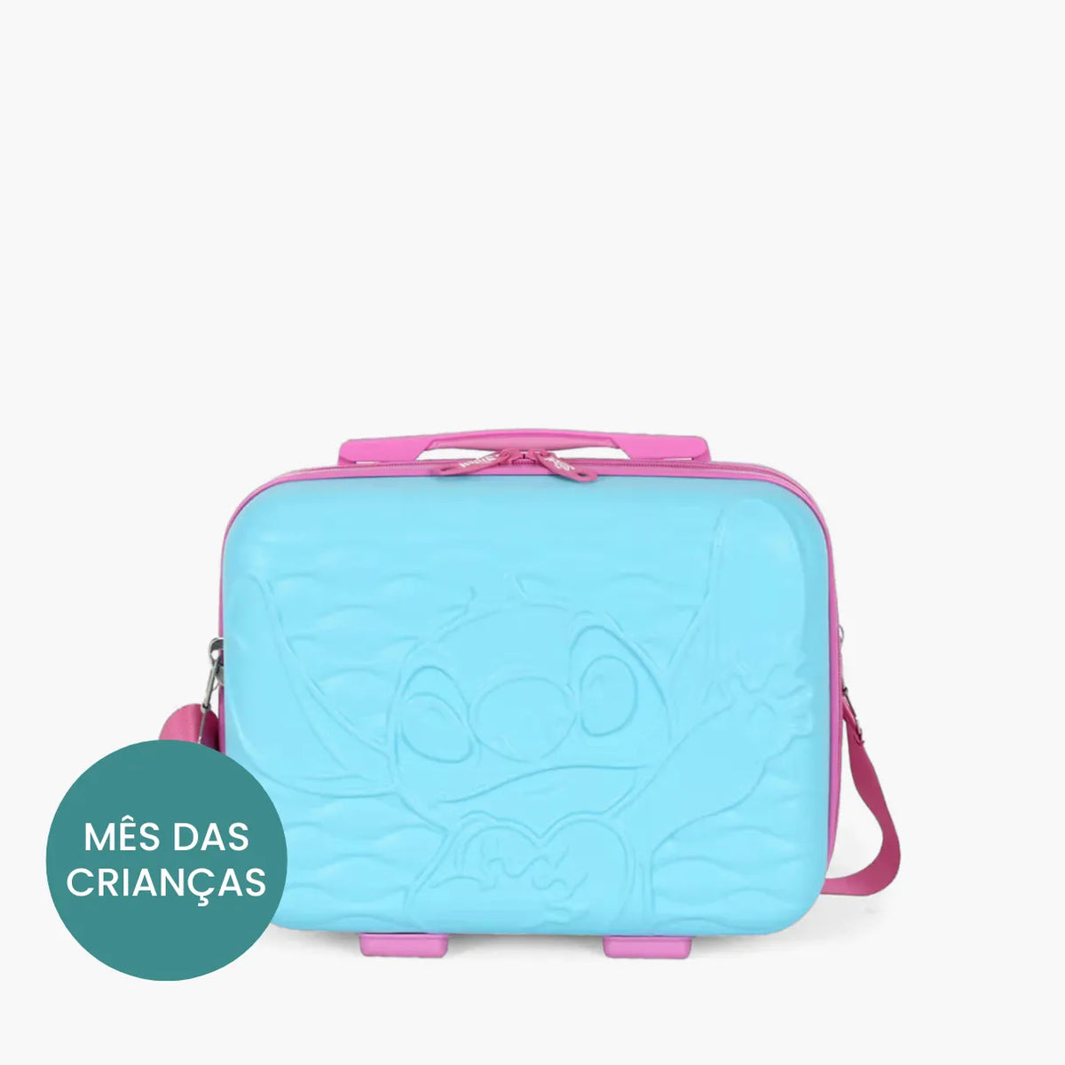 Frasqueira Stitch & Angel Love ABS – Viagem Compacta e Proteção Premium
