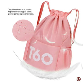 Mochila Saco Esportiva Impermeável com Bolso Antifurto - T60