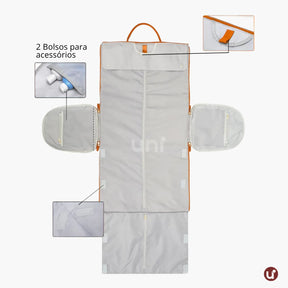 Mala de Mão Listrada Espaçosa Dobrável 60L Roller JetSetFemme™