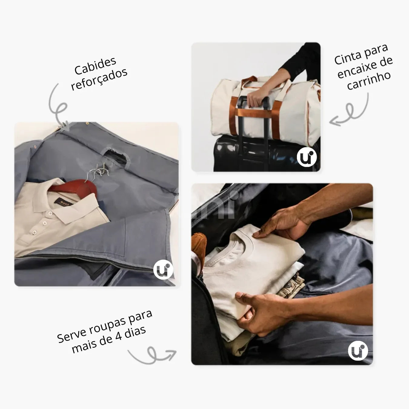 Bolsa Conversível 4 em 1 60L Parisian Weekender™ - uniescolhas