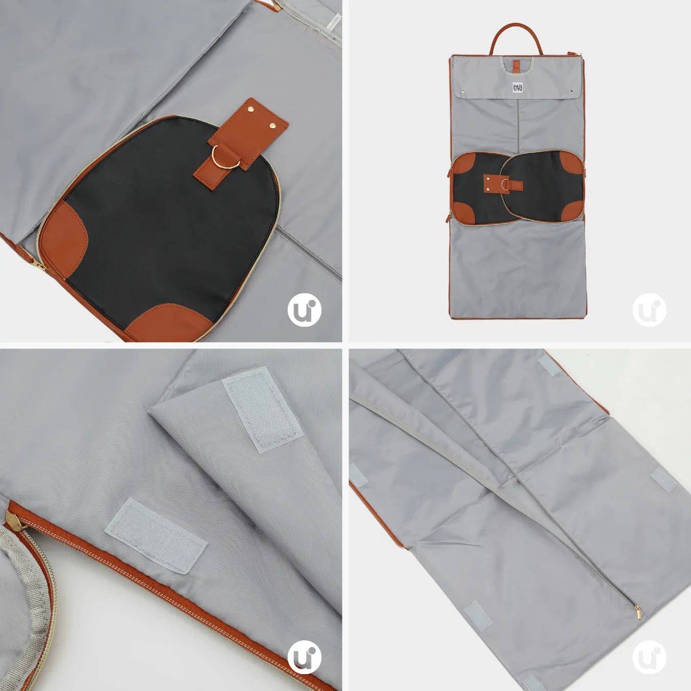 Mala de Mão Preta Caramelo Espaçosa Dobrável 60L Roller JetSetFemme™