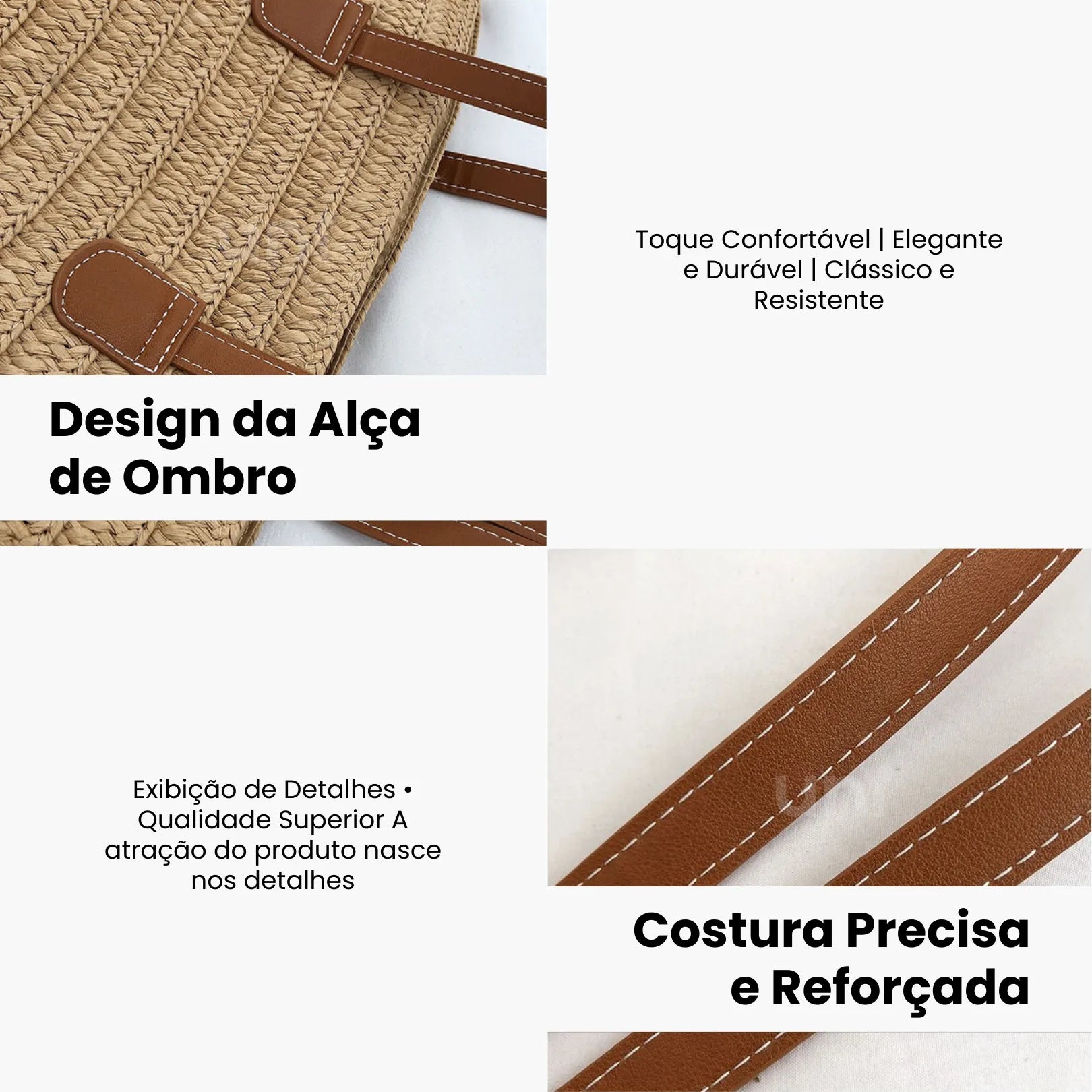 Bolsa de Praia com Zíper e Forro Interno – Espaçosa e Elegante