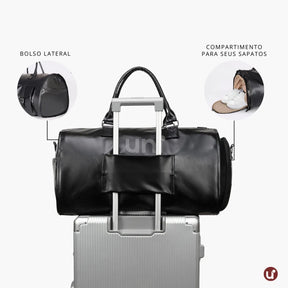 Bolsa de Viagem 2 em 1 Porta-Terno em Couro Premium - ClassyBag™