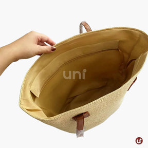 Bolsa de Praia com Zíper e Forro Interno – Espaçosa e Elegante