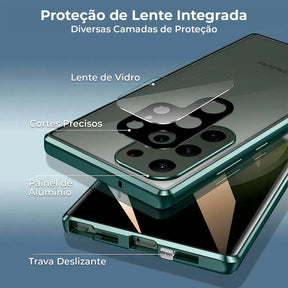 Case Privacy® - Samsung / Capa Magnética Blindada Premium com Dupla Proteção 360º - uniescolhas