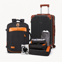 Kit de Viagem NovaTech™ Completo — Mala + Mochila Combinando