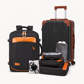 Kit de Viagem NovaTech™ Completo — Mala + Mochila Combinando