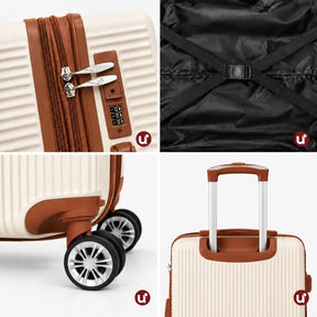 Mala de Viagem NovaTech Rígida ABS — Bordo e Despacho 8kg a 32kg | Cadeado TSA, Rodas 360° Removíveis, Expansível