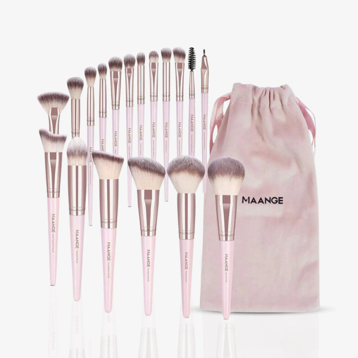 Conjunto de Pincéis Profissionais 30 Peças (Corretivo, Blush, Sombras, Pó) - Maange®