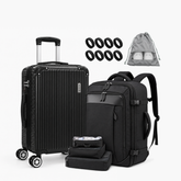 Kit NovaTech™ Combinando — Mala e Mochila no Mesmo Tom + Extras