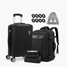 Kit NovaTech™ Combinando — Mala e Mochila no Mesmo Tom + Extras