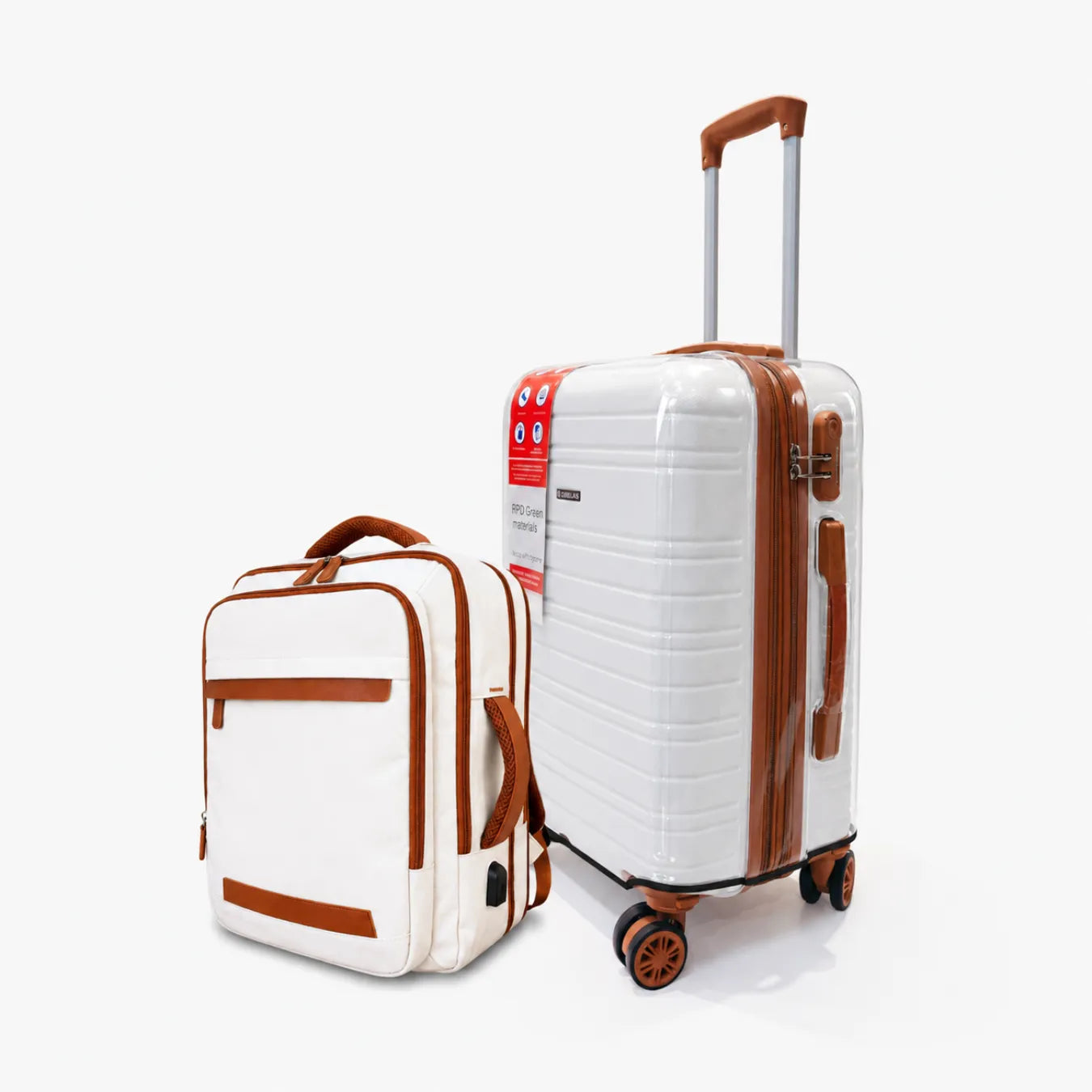Kit Mala de Bordo 10kg e Mochila Siena™ com Capa Protetora