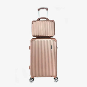 Kit Bordo 2 em 1 Mala de Viagem 10KG Roda Gira 360 Grau Fibra + Frasqueira - uniescolhas