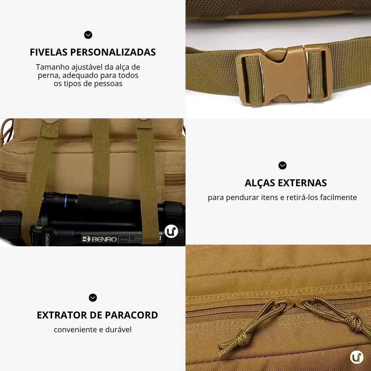 Mochila Tática Militar 50L Impermeável para Viagem e Treino - Tactical Titan™