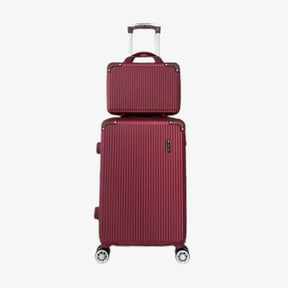 Kit Bordo 2 em 1 Mala de Viagem 10KG Roda Gira 360 Grau Fibra + Frasqueira - uniescolhas