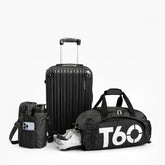 Kit Dinâmica Premium: Mala de Bordo 10kg ABS + Bolsa Esportiva T60 + BLINDES