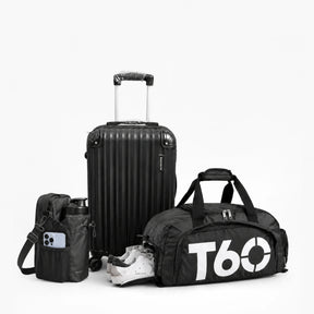 Kit Dinâmica Premium: Mala de Bordo 10kg ABS + Bolsa Esportiva T60 + BLINDES