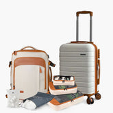Kit Mala de Viagem — Mochila NovaTech™ + Mala de Bordo 10kg + 4 Necessaires GRÁTIS
