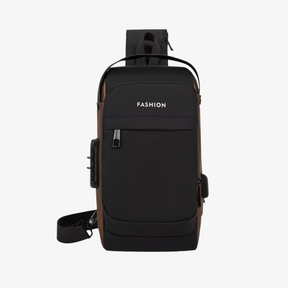 Bolsa Transversal Antifurto com USB e Bolso Oculto Impermeável SecureCarry™