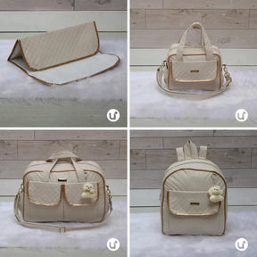 Kit Bolsa Maternidade Impermeável 4 em 1 com Mochila e Trocador – Unissex Kit Mommy