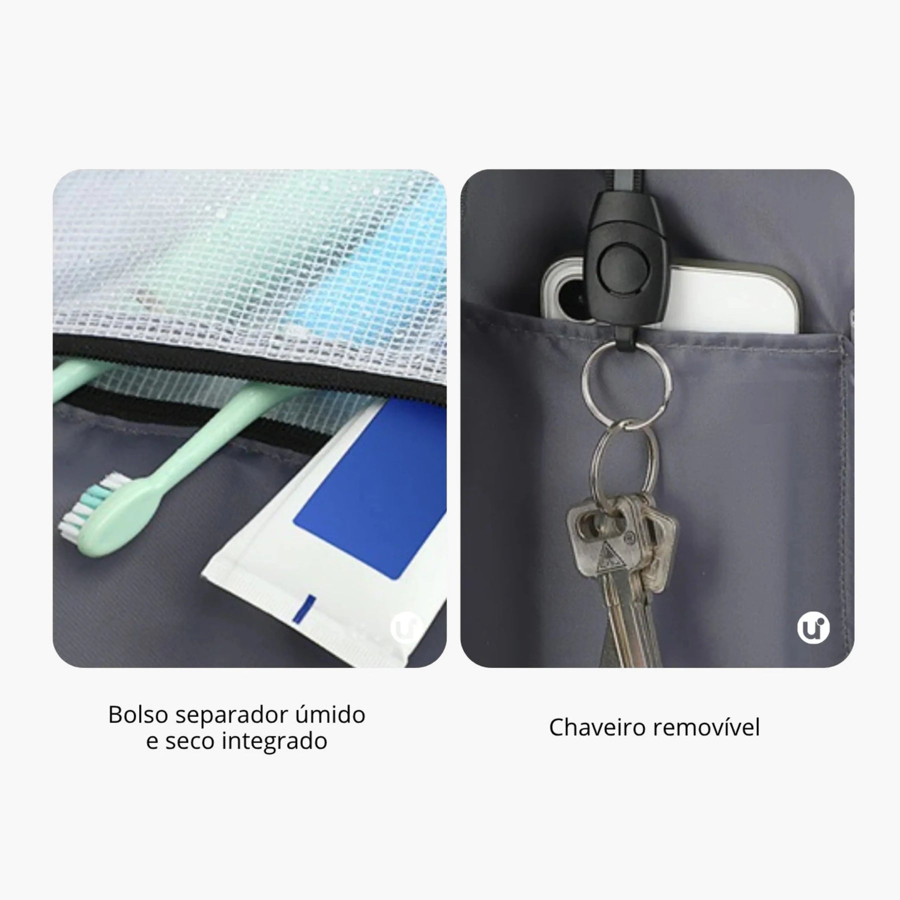 Mochila de Viagem Mala de Bordo Expansível 45L Impermeável - RomanticCrown