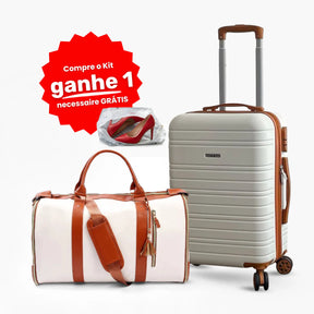 Kit de Viagem Dobrável JetSetFemme™ + Mala Novatech® 8kg–15kg — Leve e Organizada