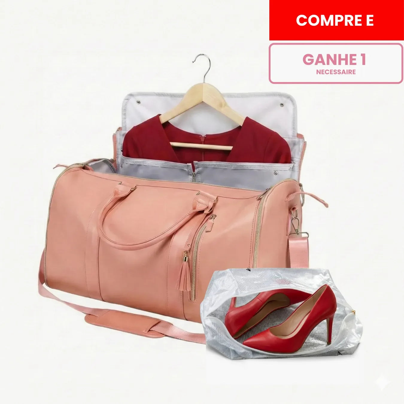 Mala de Bordo 10kg JetSetFemme™ - A Bolsa de Viagem Anti-Amasso