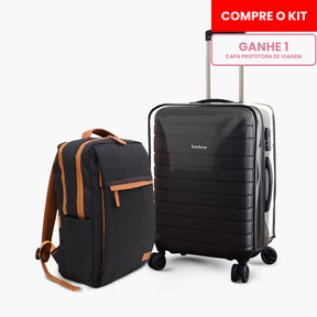 Kit Mala de Bordo 10kg e Mochila Siena™ com Capa Protetora