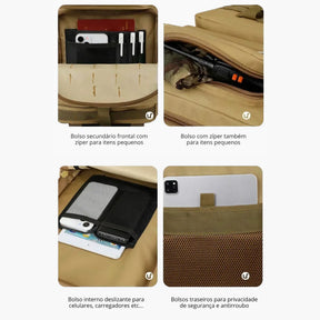 Mochila Tática Militar 50L Impermeável para Viagem e Treino - Tactical Titan™