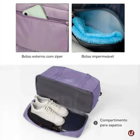 Bolsa de Viagem de Mão Impermeável com Porta-Sapatos - FlexiCarry™