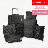 Kit viajante expert: mala de bordo 10kg padrão ANAC, mochila e 8 organizadores — Uni Escolhas