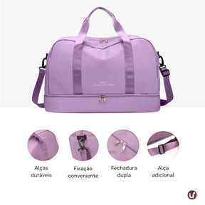 Bolsa de Viagem de Mão Impermeável com Porta-Sapatos - FlexiCarry™