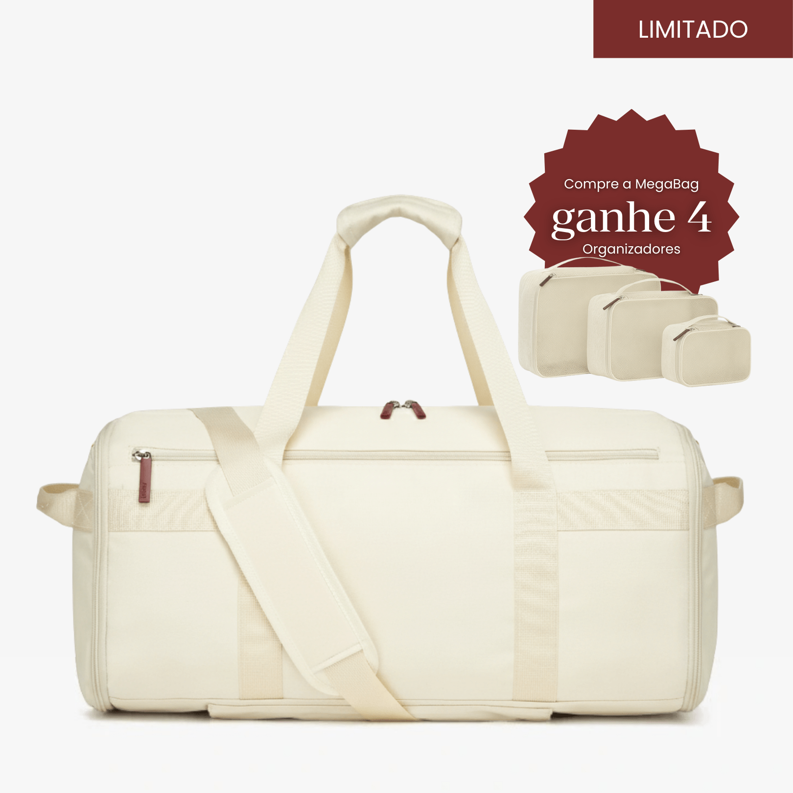 MegaBag 2.0 – Mala de Mão Dobrável 60L Anti-Amassamento com Rodinhas Removíveis