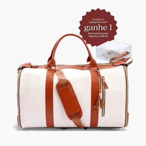 Mala de Mão Bege Espaçosa Dobrável 60L Roller JetSetFemme™